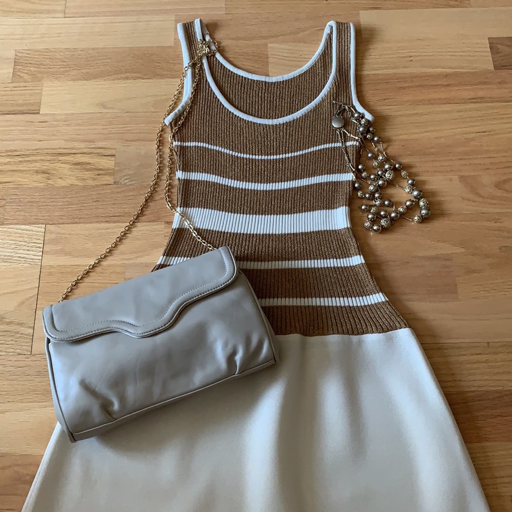 📍FIRM📍RARE Italy Vintage 🌞2pc knit dress set suit - Picture 7 of 16